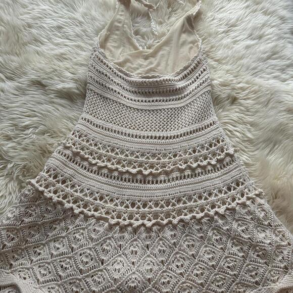 Moda International Women's Cream and Tan Dress - Picture 4 of 6